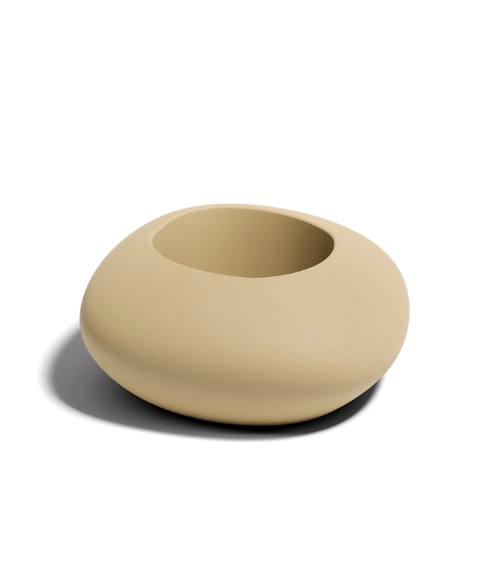 Donica nowoczesna kamień w kolorze beżowym